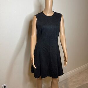 Theory black gray speckled dress NWT